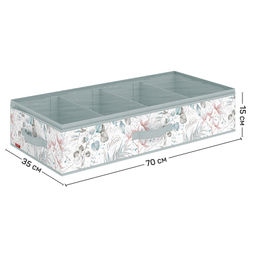 Кофр для хранения обуви со съемными перегородками, 4 секции, 70*35*15 см, BOTANIC