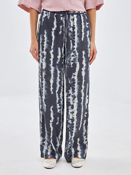 Beli Lastikli Desenli Kad?n Pantolon