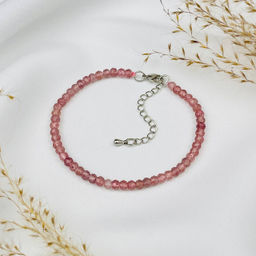 Браслет из Кварца клубничного (Бразилия) 18 см +