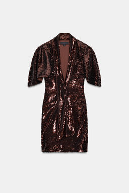 SHORT SEQUINNED DRESS - Zara фото 8