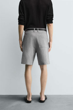 COTTON/LINEN BERMUDA SHORTS - Zara фото 3