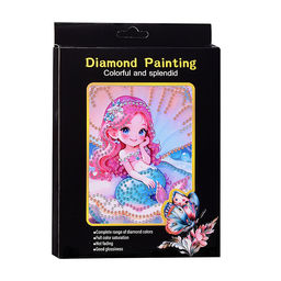 Мозаика алмазная "Русалочка в ракушке" 15*20см