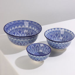 Салатник Доляна «Мавлон», 350 мл, d=12.5 см, керамика, синий