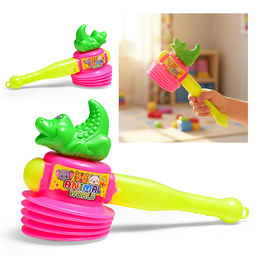 Молоток - стучалка "Крокодильчик" 25 см., в сетке