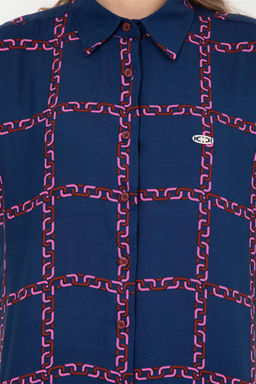 Женская рубашка вишневого цвета с длинным рукавом - U.s. polo assn фото 12