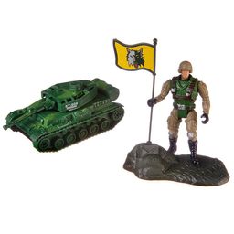 Игровой набор Abtoys Боевая сила Танк, фигурка солдата, аксессуары, в пакете