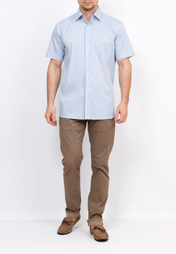 Сорочка мужская короткий рукав GREG Gb221/307/100/Z STRETCH  фото 7