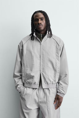 CHAQUETA T?CNICA CONTRASTES / Gris claro - Zara фото 2