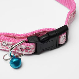 Ошейник нейлоновый Звездные косточки, 36 х 1,5 см, розовый - Пижон фото 5