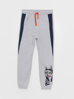 Beli Lastikli Bask?l? Erkek ?ocuk Jogger E?ofman Alt?