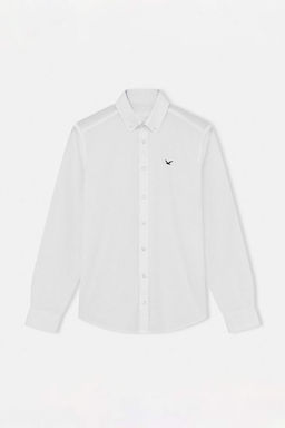Рубашка Trendyolmilla Regular Fit белая хлопковая