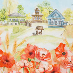 Фартук кухонный «Этель. Маки», 70×60 см, 100% хлопок, рогожка 160 г/м²