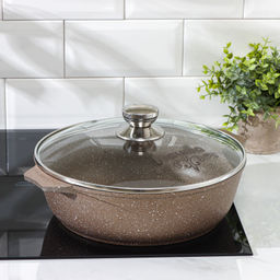 ГРАНИТ BROWN Жаровня 4,0 л, арт. 34806