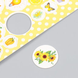 Цена за 5 шт. Декор для творчества картон Фишки и пуговки. Жёлтый, 24 шт., 13?16.5 см