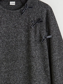 Bisiklet Yaka Fiyonk Detayl? K?z ?ocuk Ti??rt