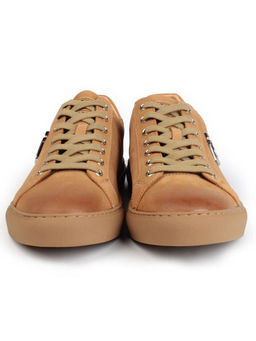 03-P255-3A YELLOW/BROWN Полуботинки спортивные мужские (натуральная замша)