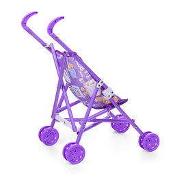 Коляска для кукол, трость (металлическая, складная, прогулочная, цвет фиолетовый)