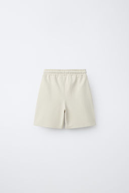 CONJUNTO SUDADERA CAPUCHA Y BERMUDA INTERLOCK / Crudo medio - Zara фото 5