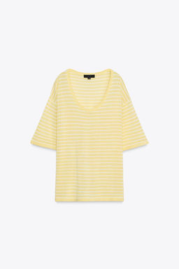 OVERSIZED KNIT SHORT SLEEVE TOP - Zara фото 12