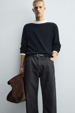 TEXTURED SWEATER WITH MERCERISED FINISH - Zara фото 6