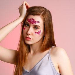 Стразы для лица Розовые мечты, розовые - Beauty fox фото 3