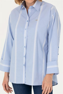 U. S. Polo Assn Женская синяя рубашка с длинным рукавом - U.s. polo assn фото 6