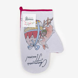 Варежка-прихватка Доляна Пасха 20х28 см, 35% хлопок, 65% пэ, ватин 250 г/м2  фото 8