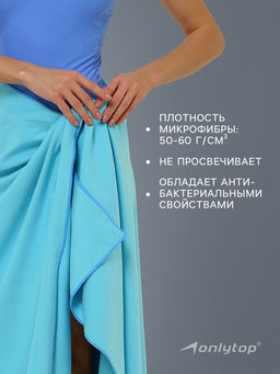 Полотенце из микрофибры ONLYTOP, 50х120 см, цвет голубой
