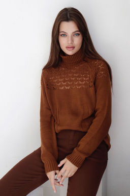 10073 Свитер с альпакой кофейный - Martichelli фото 28