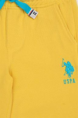 Светло-желтые вязаные шорты для мальчика - U.s. polo assn фото 5