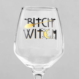 Бокал для вина с надписью Bitch Witch, 350 мл