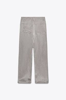 ZW COLLECTION FLOWING SATIN TROUSERS - Zara фото 3