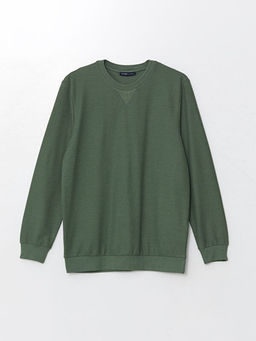 Bisiklet Yaka Uzun Kollu Erkek Sweatshirt