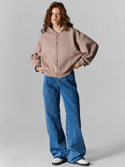 Толстовка женская бежевая на молнии - Mark formelle фото 2