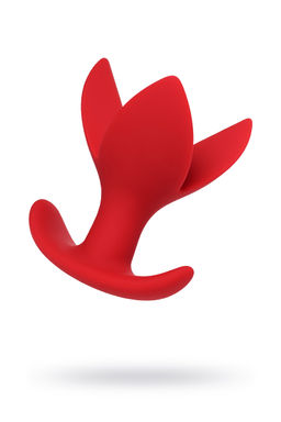 Расширяющая анальная втулка ToDo by Toyfa Flower, силикон, красный, 9 см, 6 см