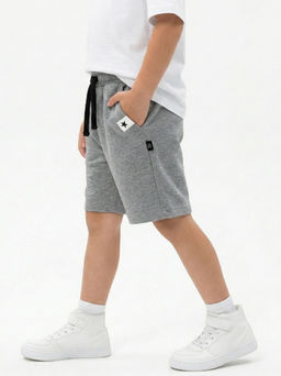 Шорты трикотажные 22-4597 темно-серый меланж