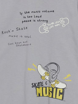 Bisiklet Yaka Uzun Kollu Bask?l? Erkek Bebek Ti??rt - Waikiki фото 2