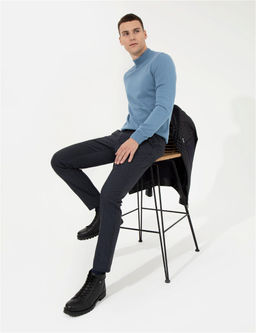 Mavi Slim Fit Yar_m Bal_k__ Yaka Basic Triko Kazak