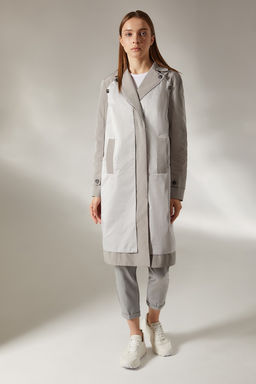 Плащ женский мод.221S, цвет жемчуг