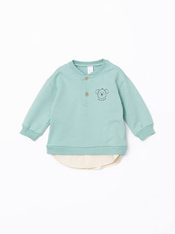 Hakim Yaka Erkek Bebek Sweatshirt ve Pantolon 2li