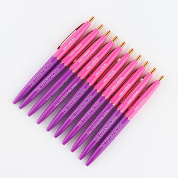 Цена за 10 шт. Ручка шариковая, синяя паста, 0.7 мм, автоматическая, пластик Ты прекрасна!