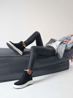 Ботинки 260.windyw. черный замш/Мех