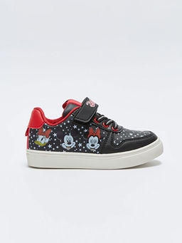 Mickey ve Minnie Mouse Bask?l? C?rt C?rtl? K?z ?ocuk Spor Ayakkab? - Waikiki фото 2