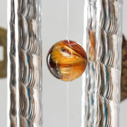 Музыка ветра Сердечки и китайские монеты, пластик, металл, 4 трубки, 70 см