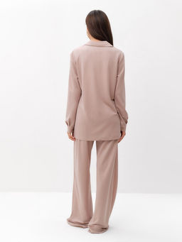 Костюм женский: рубашка, брюки, топ, KAFTAN Base, размер 44, пудровый