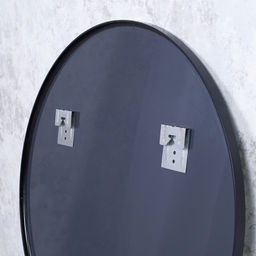 Зеркало круглое в алюминиевой раме настенное 700х700 black / HLQW-AM019001 /уп 1/ - ГалеонТрейд фото 3