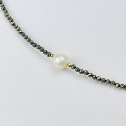 Чокер из Пирита и Жемчуга