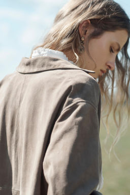 100% SUEDE LEATHER COAT LIMITED EDITION - Zara фото 3