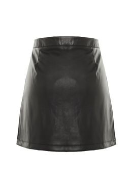 TRENDYOLMILLA Siyah Fermuarl? Suni Deri Dokuma Sort Etek TWOAW23SR00010  фото 8