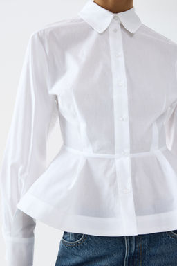 Poplin peplum shirt - H&m фото 5